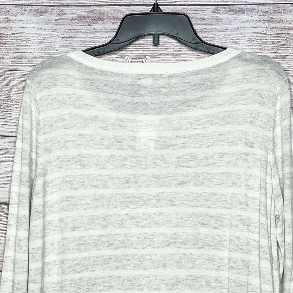 Loft Women's Long Sleeve Striped Wool Blend Cozy Tunic Sweater Top New Size M - Picture 5 of 6